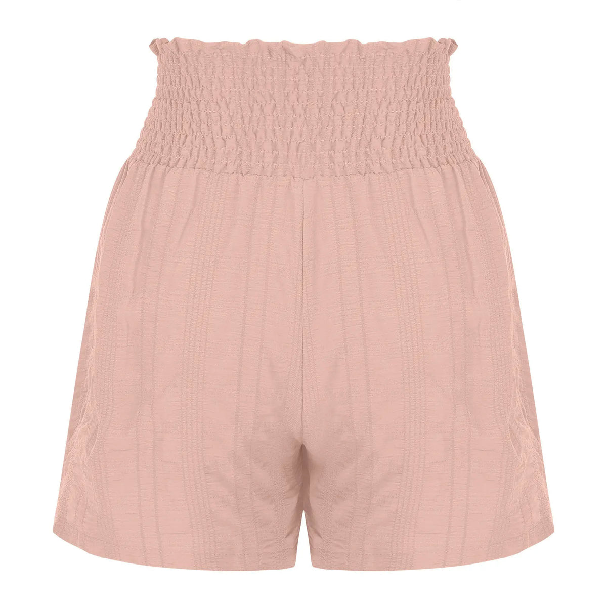 Women Casual High Waist Shorts Skirt Smocked Elastic Drawstring A-Line Flowy Short Skirt Pants Summer Solid Color Beach Skorts