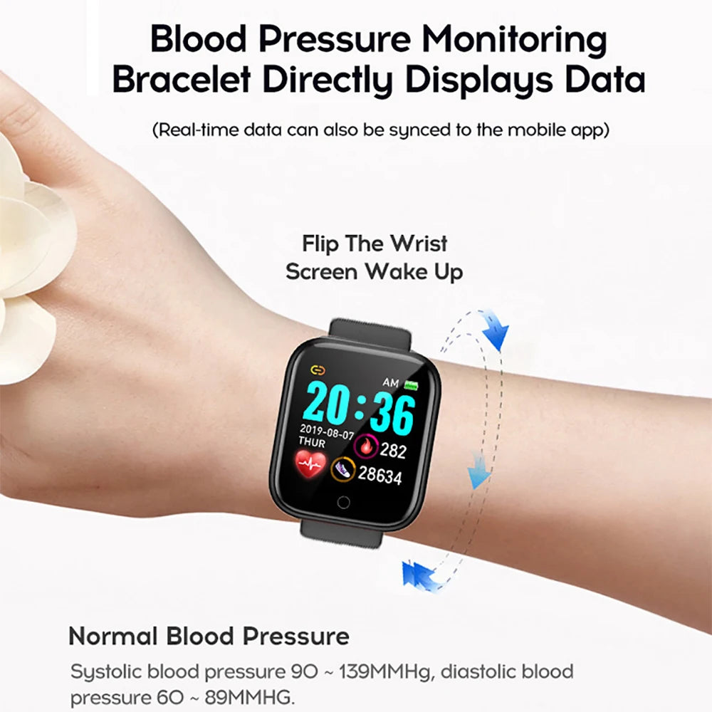 Smart Watches For Women Men Bluetooth Connect Phone Player Music Control Fitness Heart Rate Monitor Sport Bracelet Digital