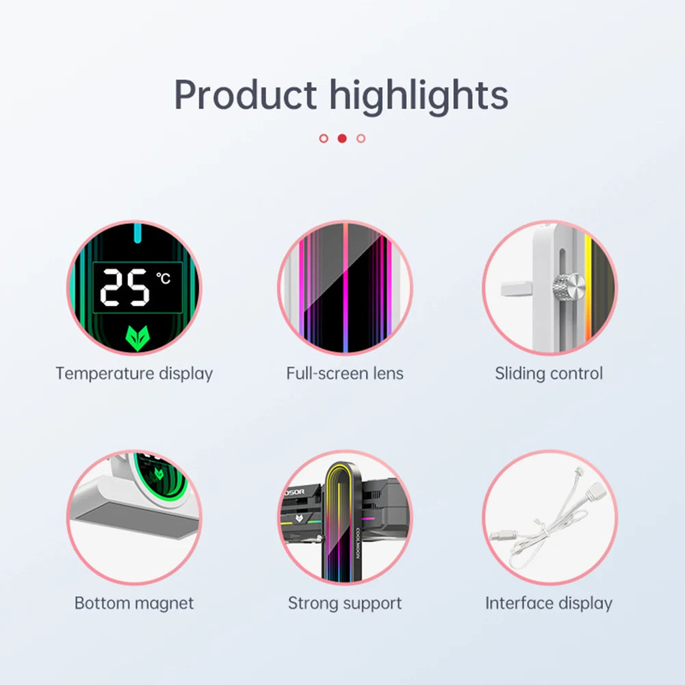 Graphics Video Stand 5V 3Pin ARGB Magnetic Base Jack Desktop Computer Case Video Card Holder GPU Water Cooling Kit Support Stand