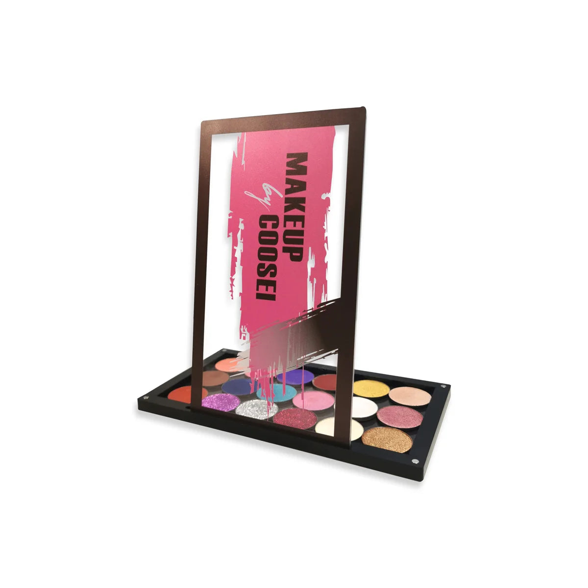 Clear lid  Acrylic 2 layers Stackable EMPTY Magnetic Eyeshadow Palette DIY Your Large Makeup Plalette