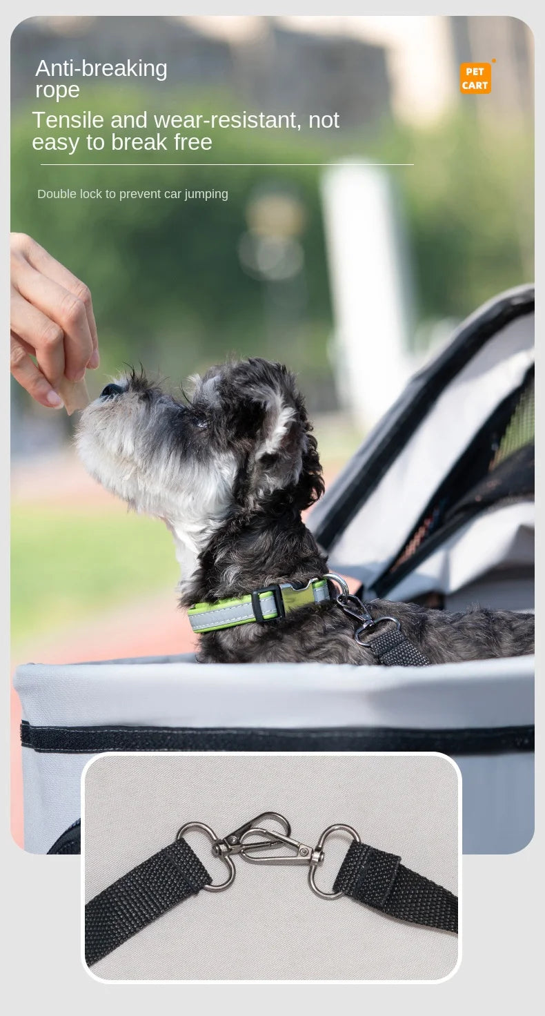 Pet Cart, Dog, Cat, Teddy Baby Stroller, Small Pet Cart, Lightweight and Foldable for Outdoor Travel