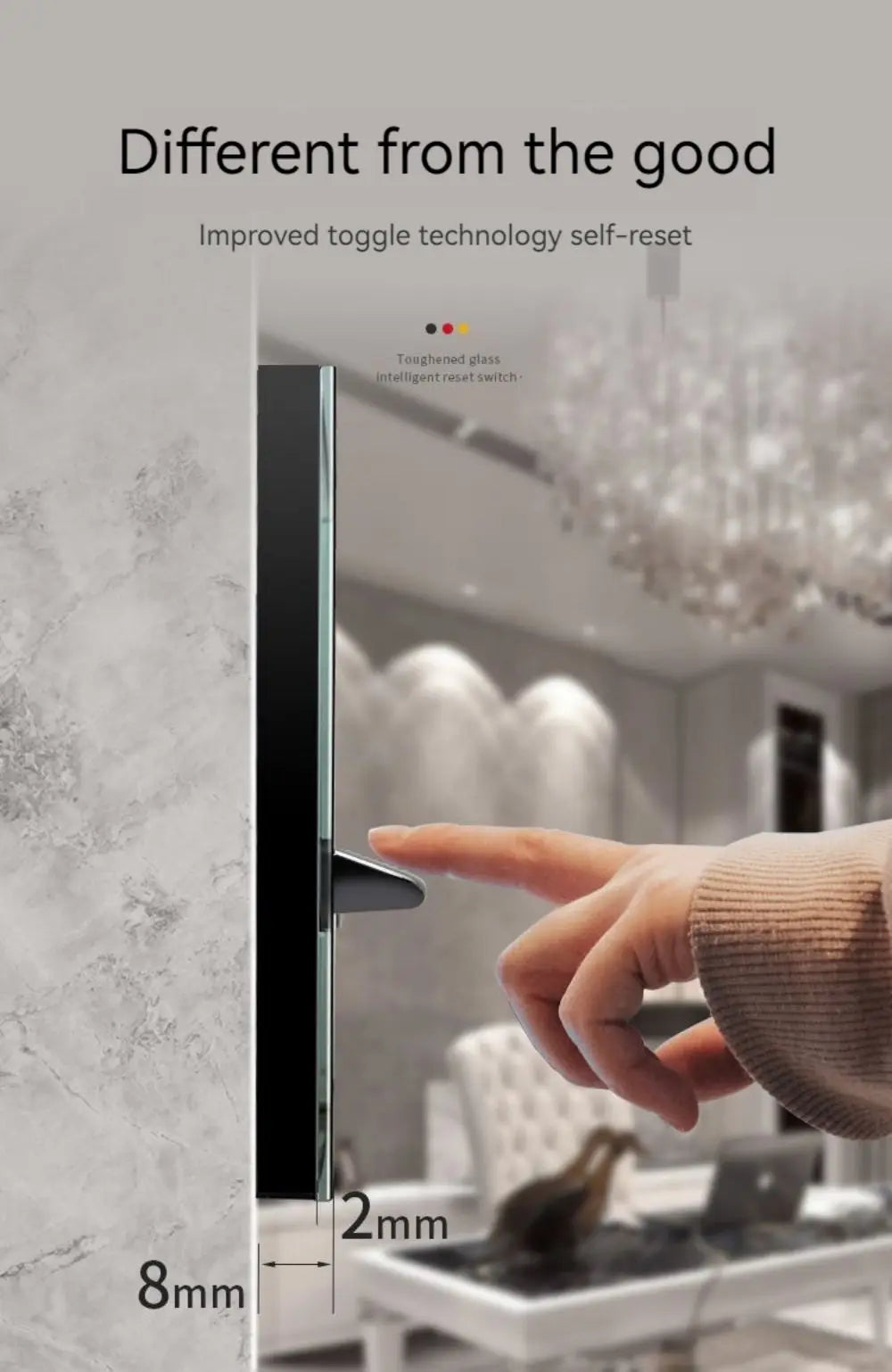 Glass Panel Wall Switch LED European 16a Socket Retro Toggle Light Switch EU UK Standard 2way Socket 1-4gang USB Home Decoration