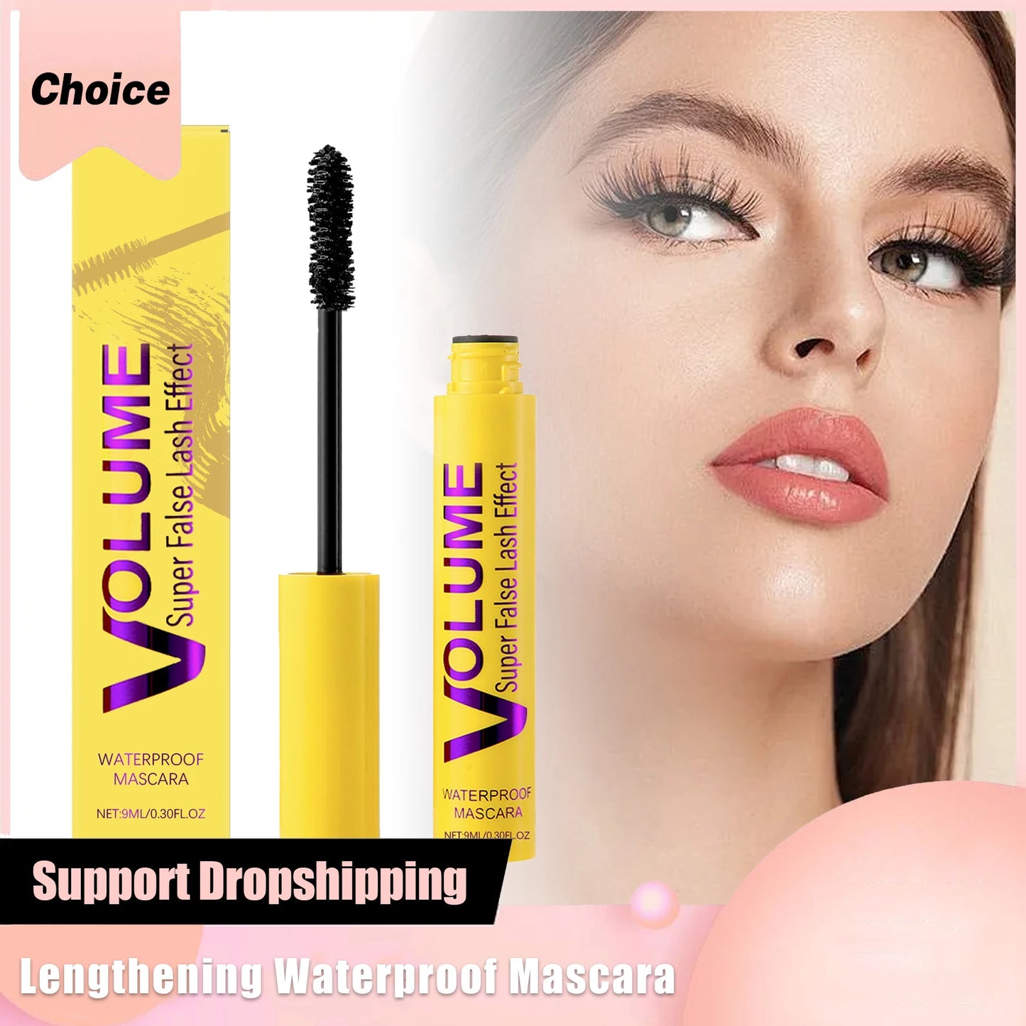 Mascara Lengthening Waterproof Extra Volume Longer Thicker Eyelashes Lasting Silky Curling Black Lash Boosting Make up Primer