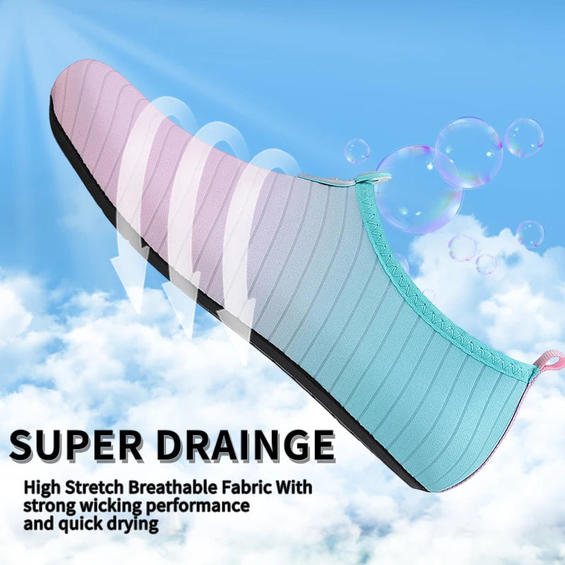 Unisex Water Shoes Soft Beach Non-Slip Aqua Shoes Quick Dry Breathable Swimming Diving Snorkeling Sneaker Socks Slipper