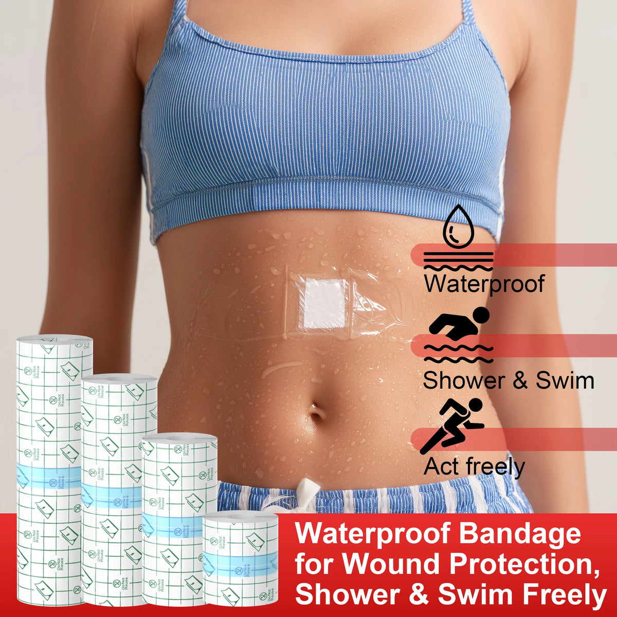 10/5/2M Waterproof Tattoo Aftercare Bandage Roll Protect Skin Healing Transparent Repair Adhesive Tape Tattoo Accessories