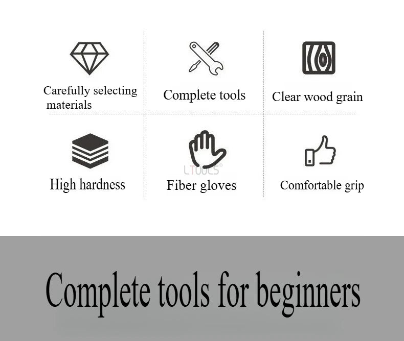 Woodworking Tools Professional Square Handle Woodcarving Vintage Leather Set 12 Pieces Furniture Detail Relief Project Essential