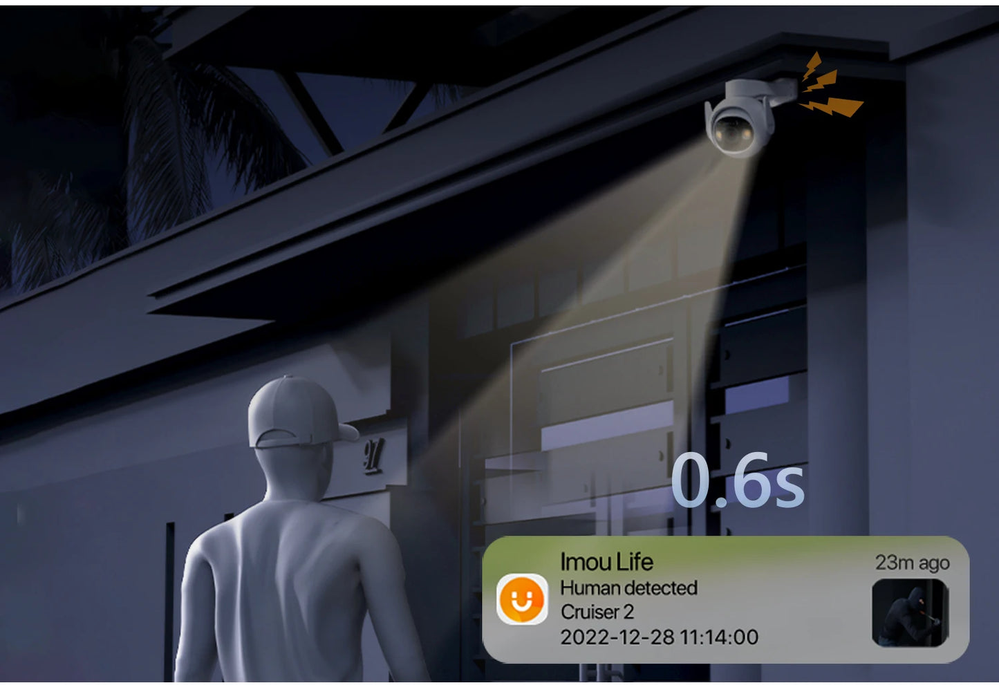 IMOU Cruiser 2 3/5MP Outdoor PTZ WiFi Camera IP66 Weatherproof Camera Two Way Talk Colorful Night Vision Human Vehicle Detection