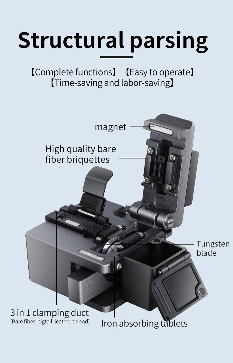 Fiber cleaver M9 Cable Cutting Knife FTTT Fiber Optic Knife Tools cutter High Precision Cleavers 16 surface blade