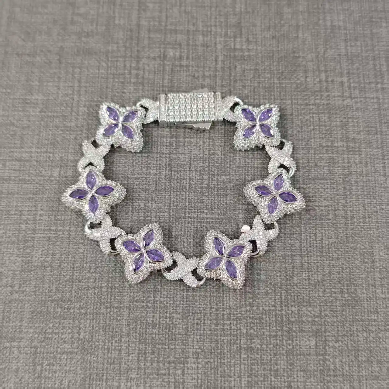 UWIN Multi Color CZ Floral Inifinity Chain Necklaces Pave Setting AAAAA Cubic Zircon Clover Necklace Fashion Jewelry for Gift