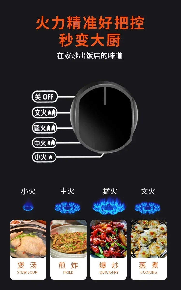 Gas stove single stove liquefied petroleum desktop embedded single natural stove household fierce fire AF