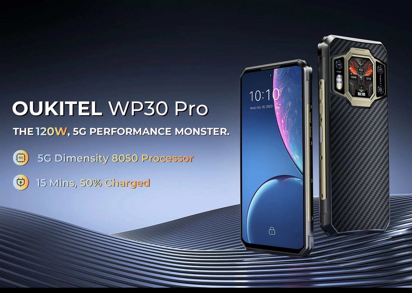 Oukitel WP30 Pro 120W 5G Rugged Smartphone android 13 12GB+512GB 11000 mAh 6.78" FHD+ Mobile Phone 108MP Cell Phone Global