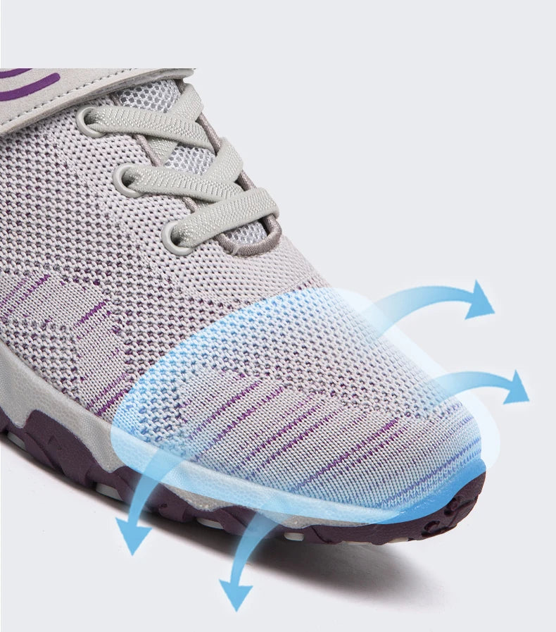 2024 Womens Dance Ladies Sport Shoes Breathable Walking Mesh Flat Shoes Woman White Sneakers Women Tenis Feminino Female Shoes