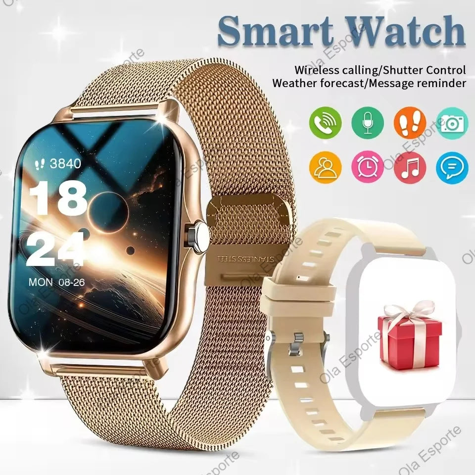 2025 New Smart Watch 1.83-inch HD Display Bluetooth Call Message Alert Sports Mode Smartwatch For Men Women Wristwatches Gifts