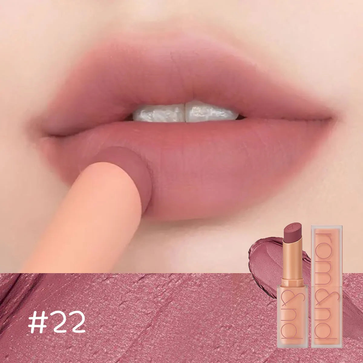 rom&nd ZERO MATTE LIPSTICK,Lightweight Non-Drying,Soft-Focus Matte Finish,Daily Wear Colors,Fresh Start,K-Beauty,Korean Makeup