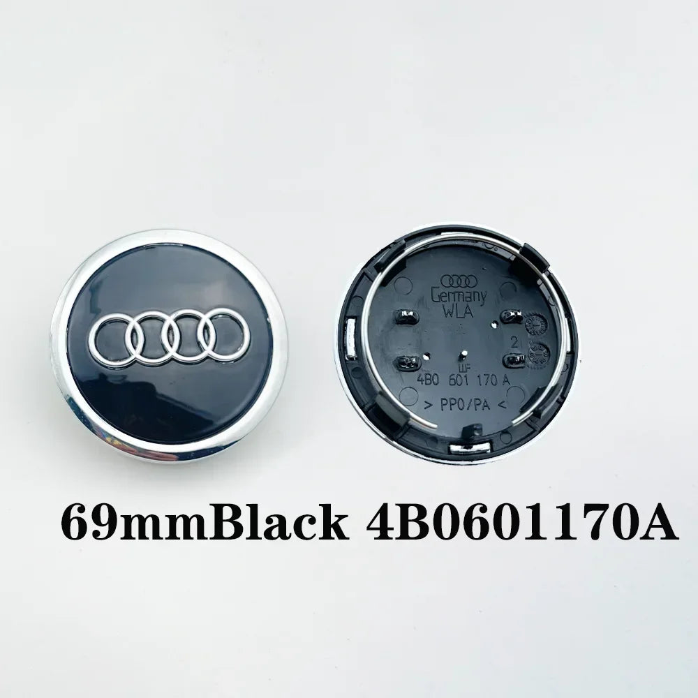 4pcs 60mm 61mm 68 69mm Car Styling Wheel Center Cap Hub Covers Badge 4B0601170 For Audi A3 A4 A5 A6 A7 A8 S4 S6 Car Accessories