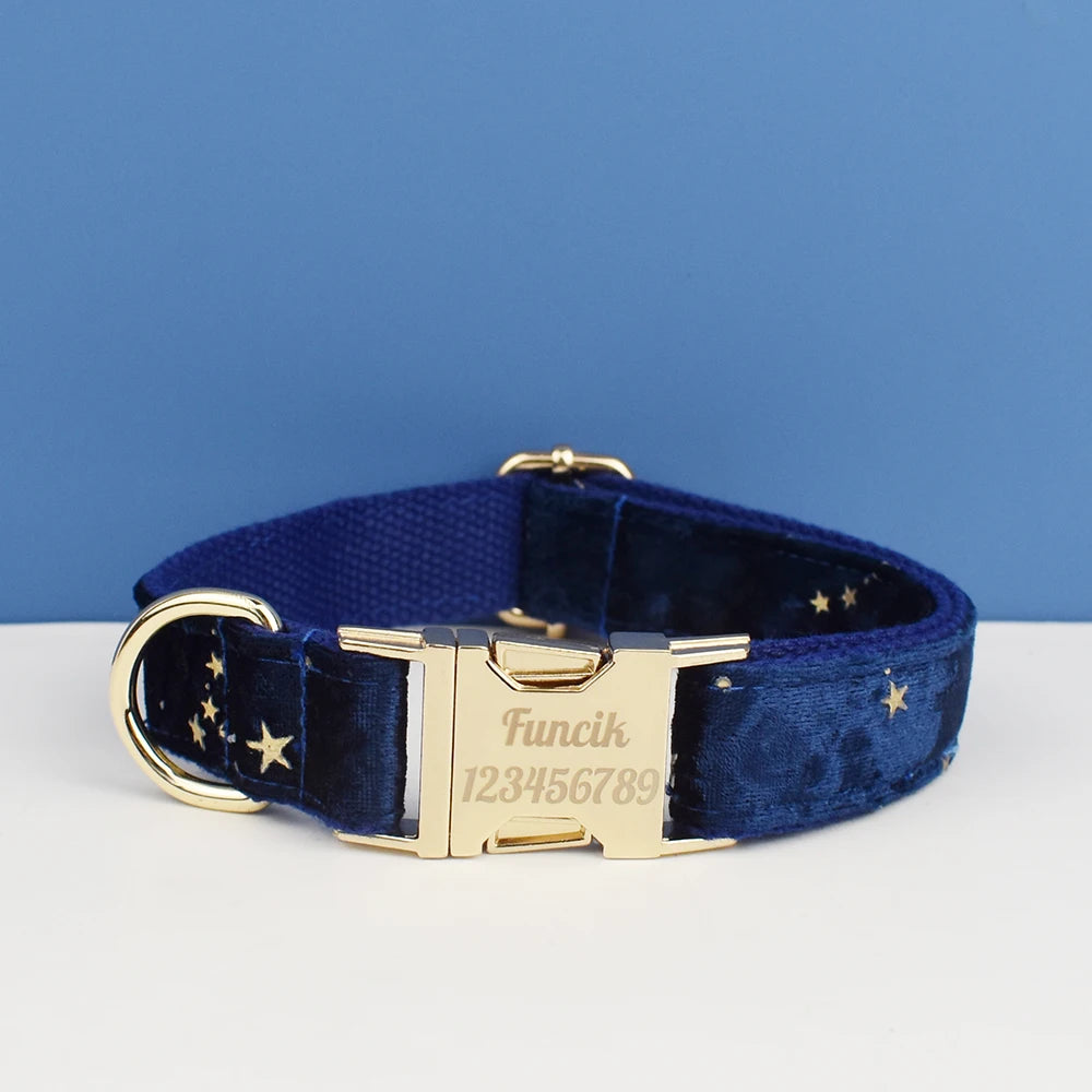 Luxury Personalized Dog Collar  Leash set custom，custom Logo detachable dog bow tie collar designer dog collar and leash set