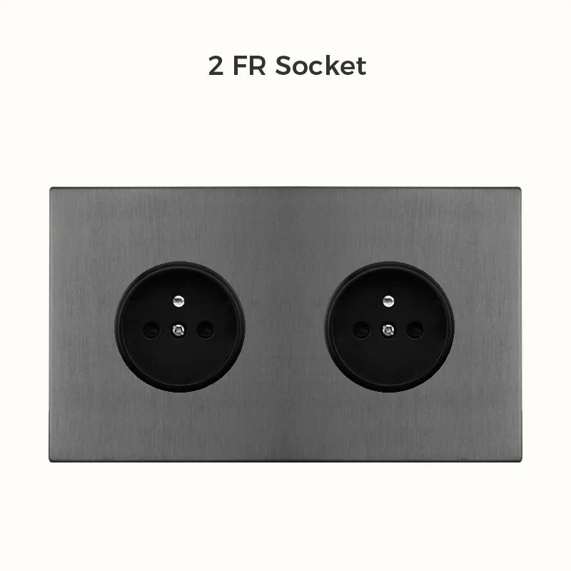 Avoir Wall Push Button Switch Y Type On Off Rocker Switches 2Way Power Scoket Gray Europe UK Electric Outlets Home Improvements
