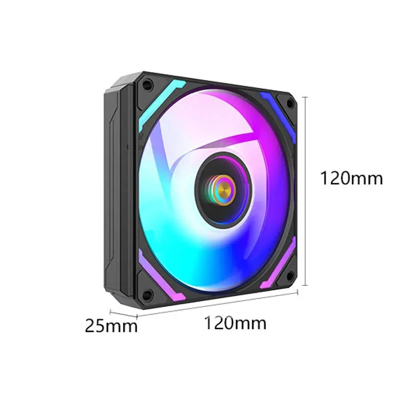 UPSIREN WF-120 ARGB PWM 3PCS Chassis fanARGB120mm/4PIN PWM/ Magic Color Wireless Stitching Computer heat dissipation fan