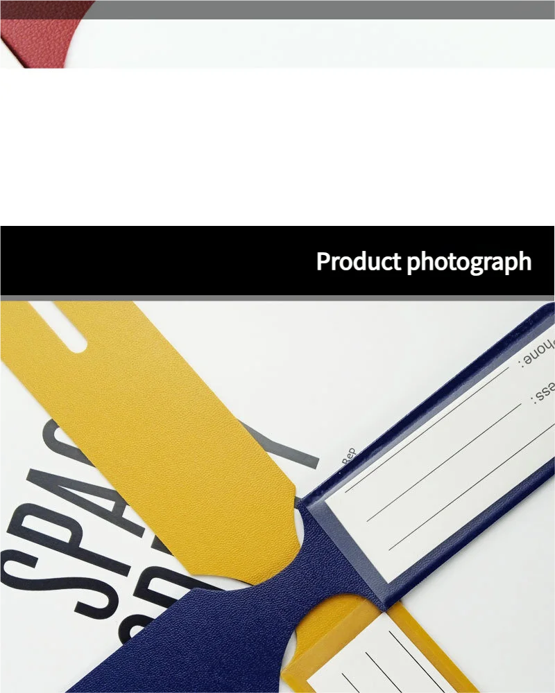 Long PU Luggage Tag for Air Travel - Easy Baggage Identification