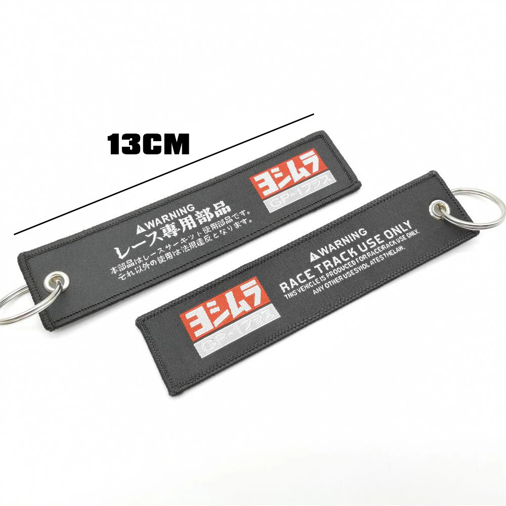 Motorcycle Embroidery Keychain Pendant Yoshimura Culture Tag Eagle BeMak Keyring Nylon Durable Key Chain Fashion Key Ring Holder