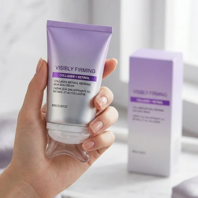 Instant Lifting Face Cream Sculpting Contour Gua Sha Cream Retinol Collagen Lift Sagging Skin Face Cheek Neck Scraping Therapy