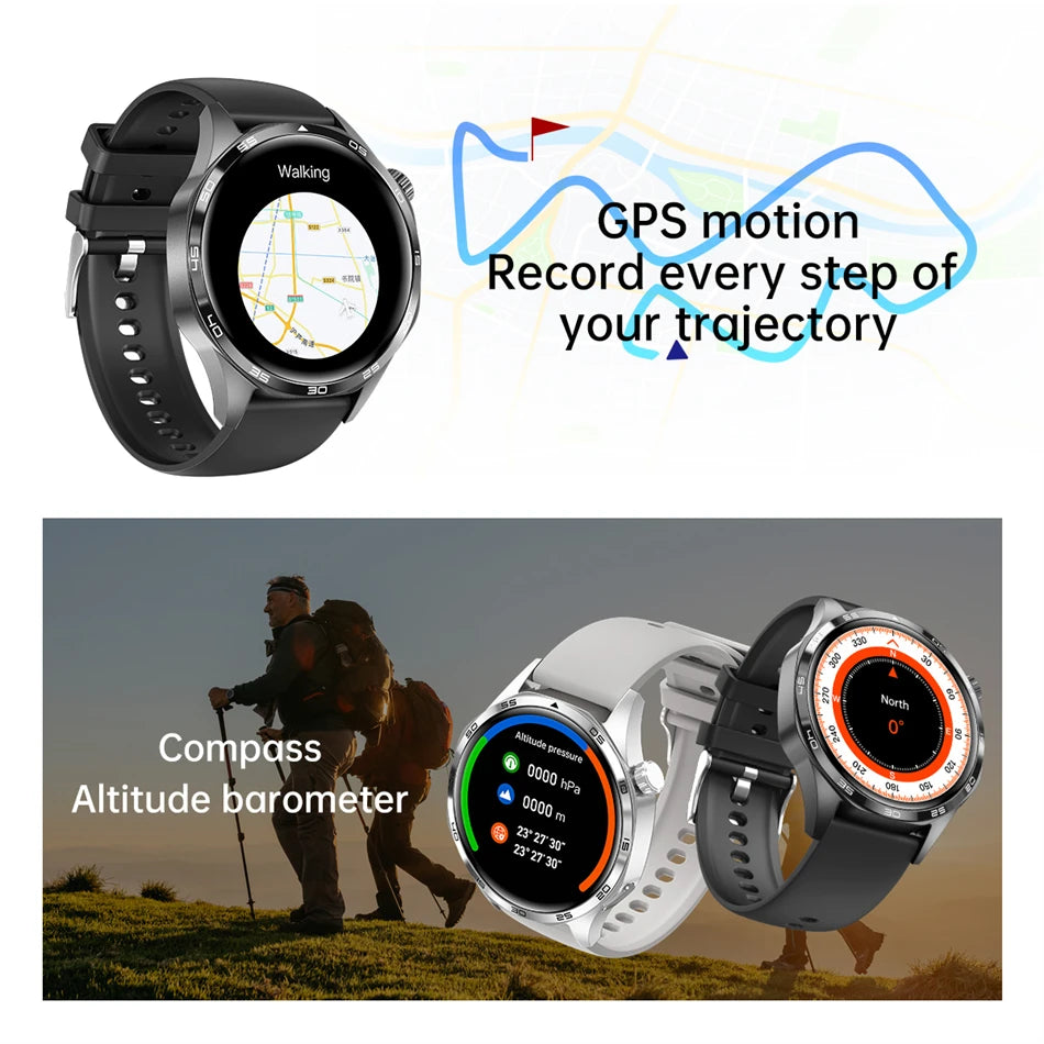 2025 New Mens Smart Watch 360 * 360 Bluetooth Call Smartwatch AMOLED Screen GPS Smart Watches NFC Waterproof Smart Watch for Men