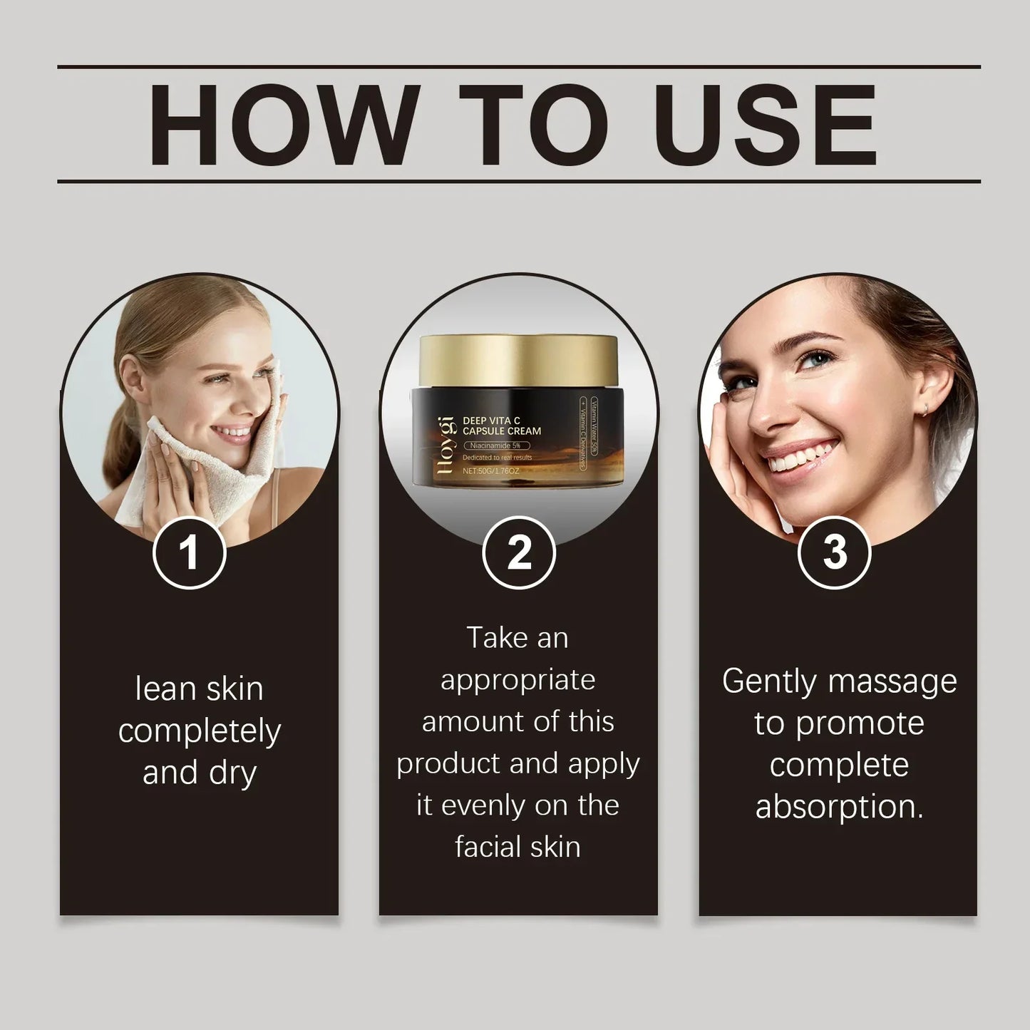 Deep Vita C Capsule Cream Collagen Face Moisturizer Anti Aging Gel Firming Repairing Fade lines Hydrating Skin Care Products