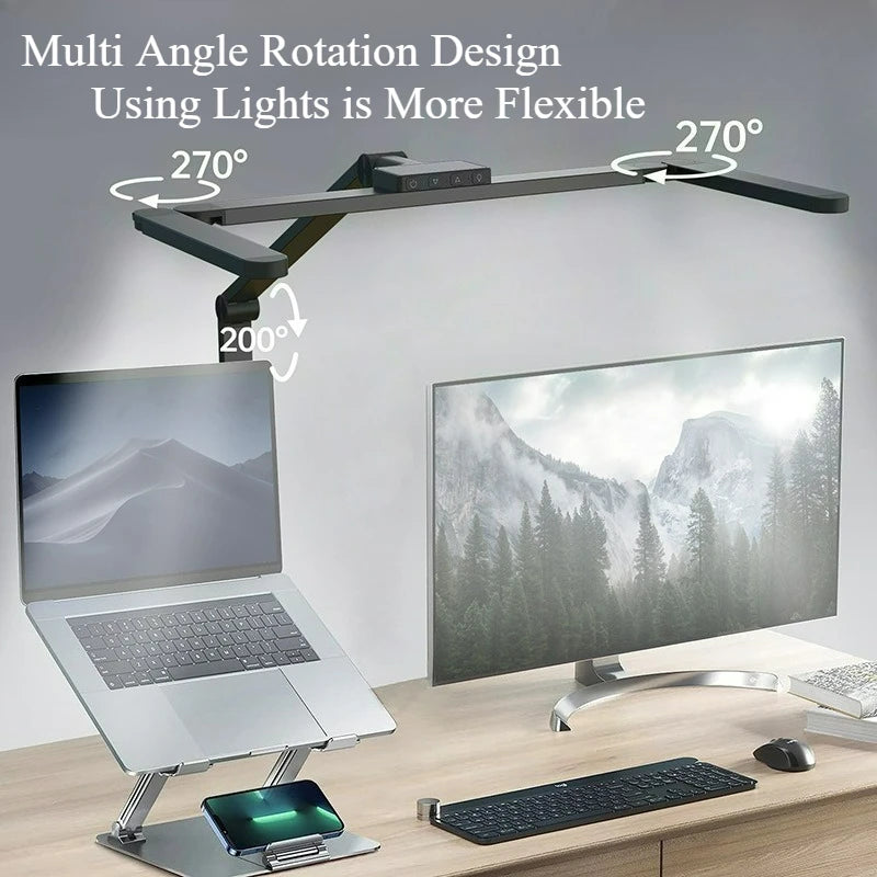 LED Desk Lamp with Clamp Remote Dimming 24W Ultra Bright Desk Lamp for Home and Office Architects Paired with Ambient Lighting