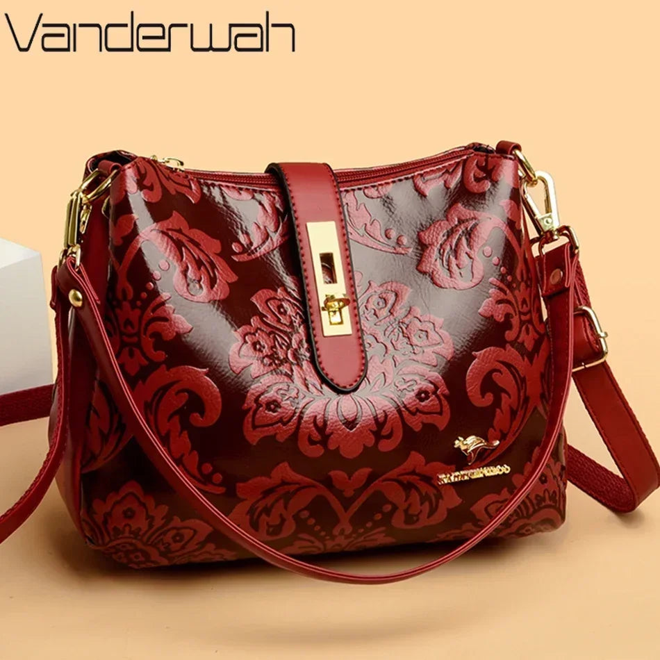 3 Layers Women 2024 Luxury Handbags Women Bags Designer Casual Shoulder Bags High Quality Leather Crossbody Bags for Female