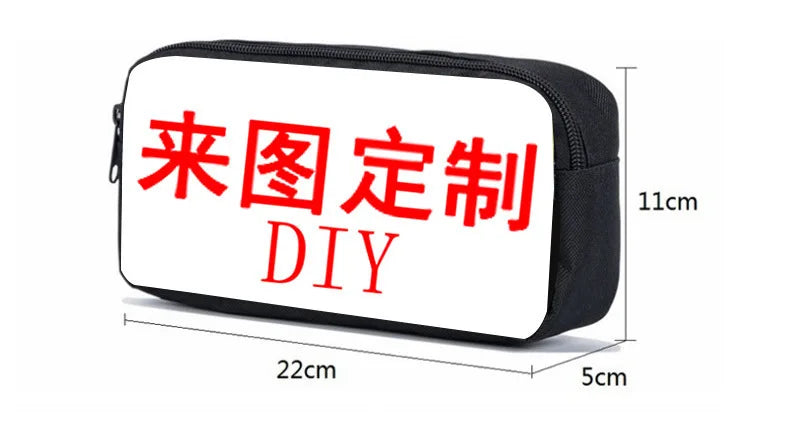 Demon Slayer Backpack Anime Print Large capacity School Bag 3 Piece Set Lunch Bag Pencil Case Tanjirou Nezuko Boy Girl Student