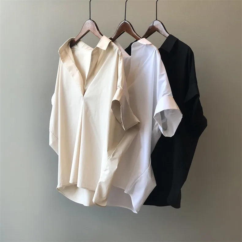 Women Summer Tops Tees Sexy Vintage Blouse Chiffon Ruched Short Sleeve Shirt Ruffles T Shirts Loose Casual Tees