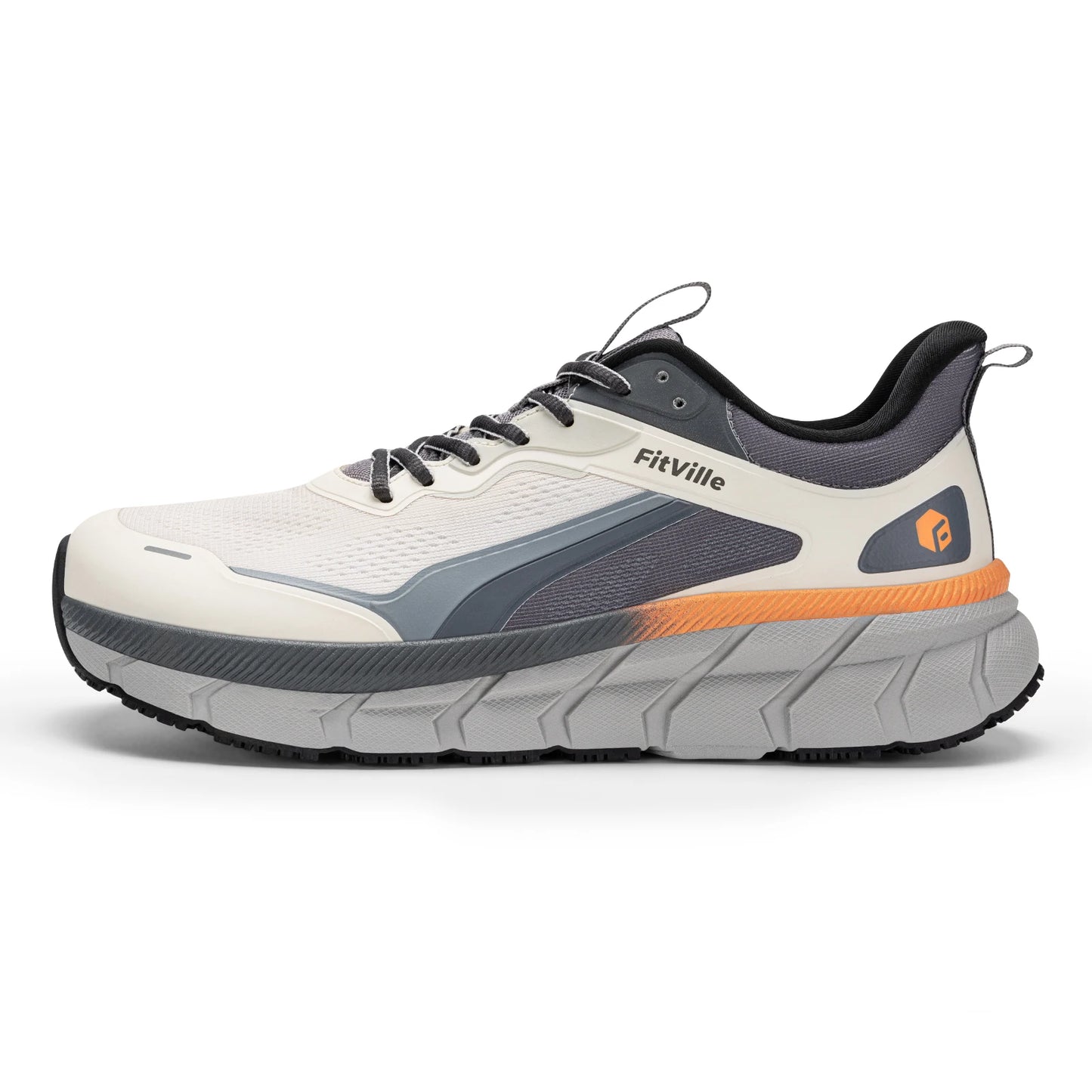 FitVille Extra Wide Men's Running Shoes Breathable Causal Sneakers Cushioned Sports Jogging Shoes for Men Non Slip Arche Support