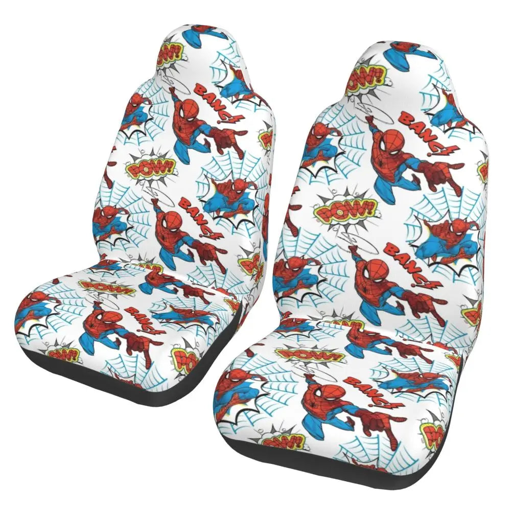 Spidey Spiderman Universal Car Seat Cover for most cars Suitable For All Kinds Models Superheros Seat Covers Polyester Fishing