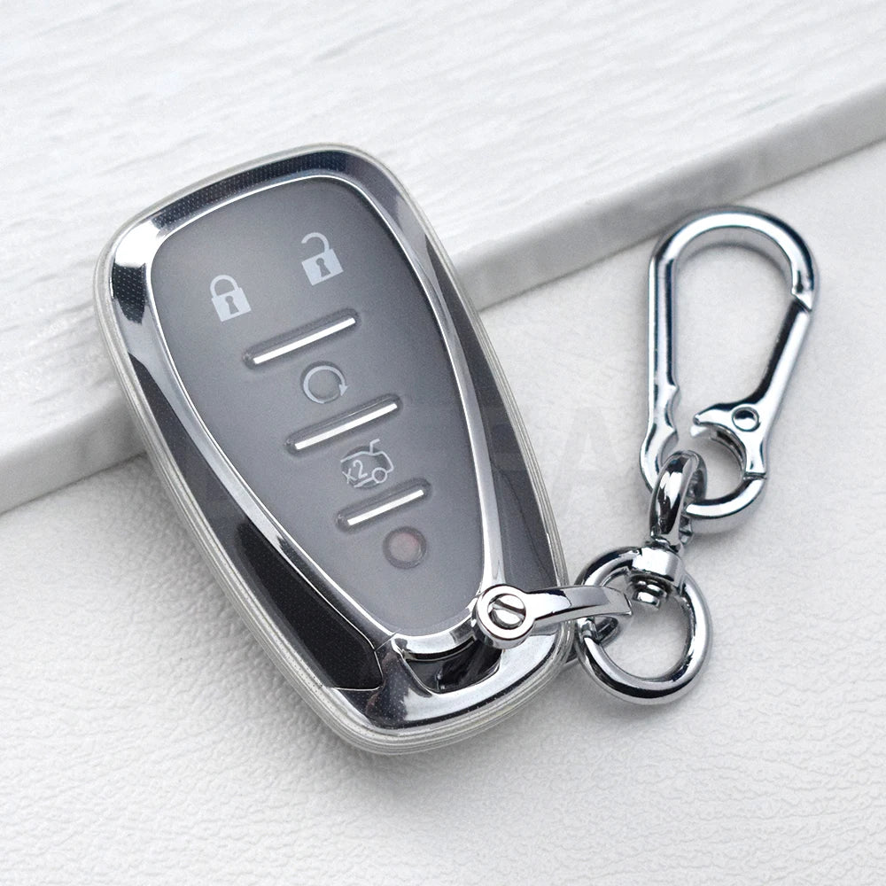 2/3/4/5 Buttons Transparent Smart Remote Key Shell Case For Chevrolet Chevy Camaro Cruze Malibu 2016 2017 2018 2019 2020