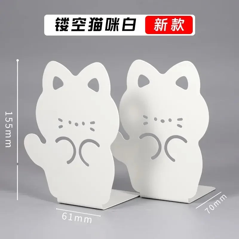 Cute cat stationery bookends desk organizer book stand holder human evolution Creative interesting office accessories book ends