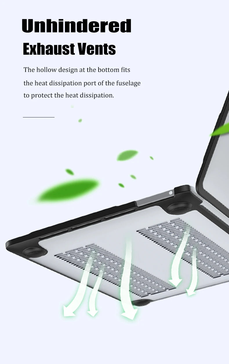 For Macbook Pro 13 Case M2 2022 M4 Air M1 For MacBook Air 13 Case Cover Funda Pro 16 Case M3 2023 Pro 14 Case 15.3 Laptop Case