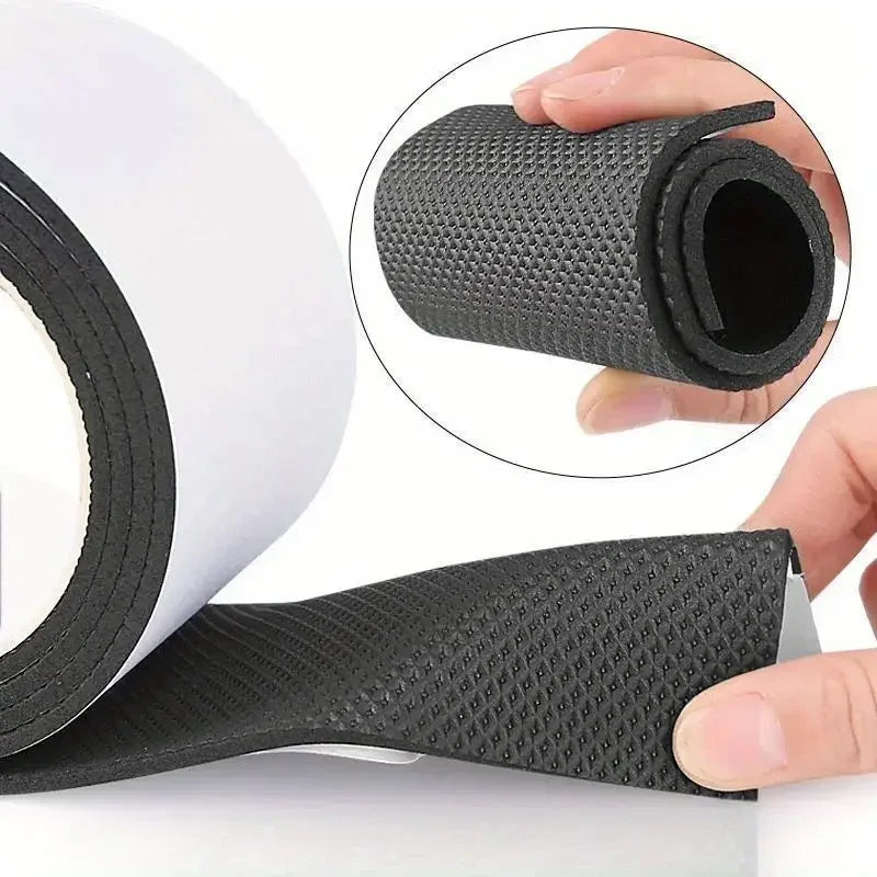 Shoe Sole Grips, 1 Roll Anti-Slip & Wear-Resistant Pads for Heels & Sneakers. Noise-Free, Textured Black Surface
