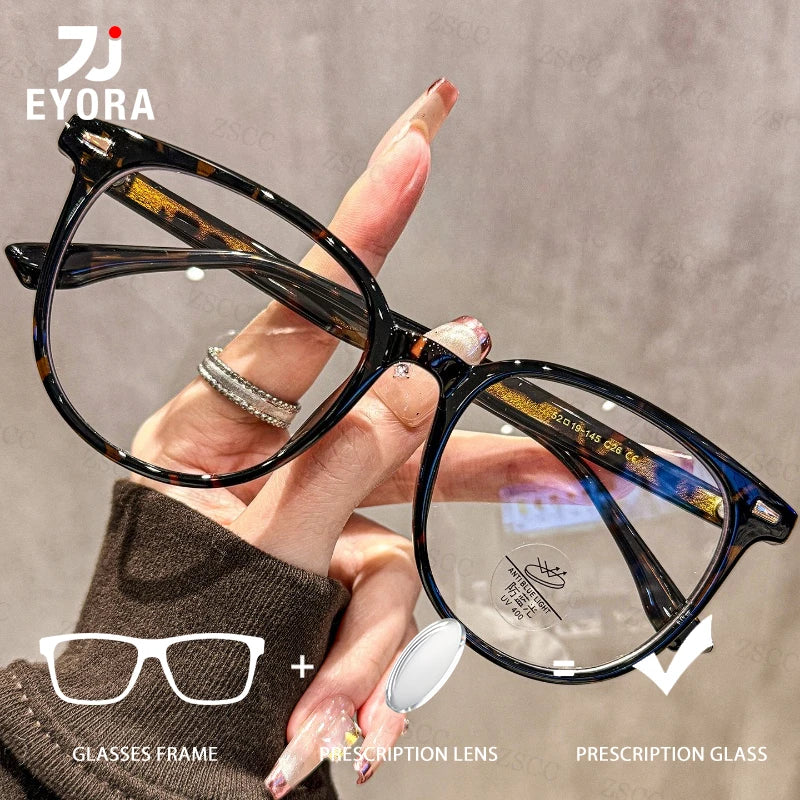 EYORA Minimalist Square Round Reading Glasses for Women Photochromic Anti Blue Light Intelligent Progressive Multifocal Lenses