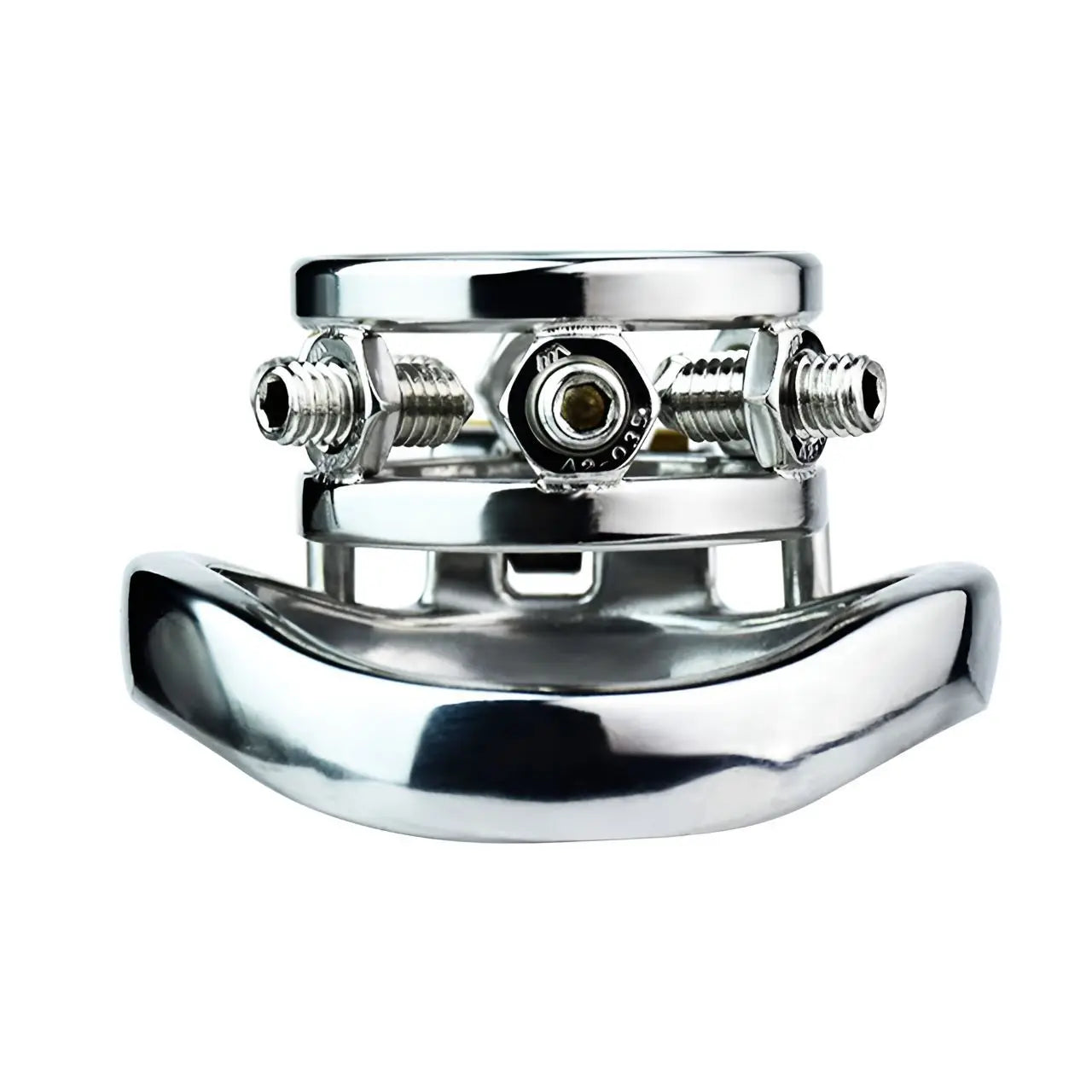 FRRK Stainless Steel Cock Cage Spiked Chastity Band Device Hex Lock Screw Penis Sleeve Ring Sexy Adult Man Urethral Lock for Men