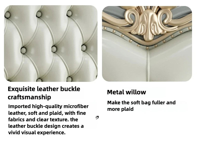 Vintage Modern Bed Multifonction Nordic Unique Queen French Bed Lounge Woode Headboard Camas Matrimonial Bedroom Furniture