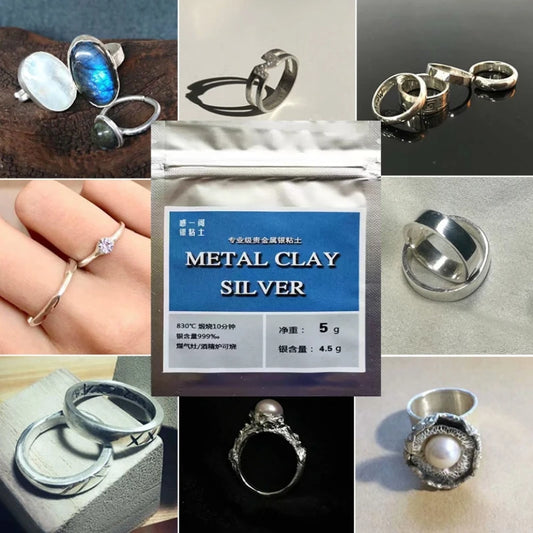 5g/Bag Jewelry Making 999 Pure Silver Clay DIY Handmade Creative Modeling Couple Ring/bracelet/necklace Pendant Making Materials