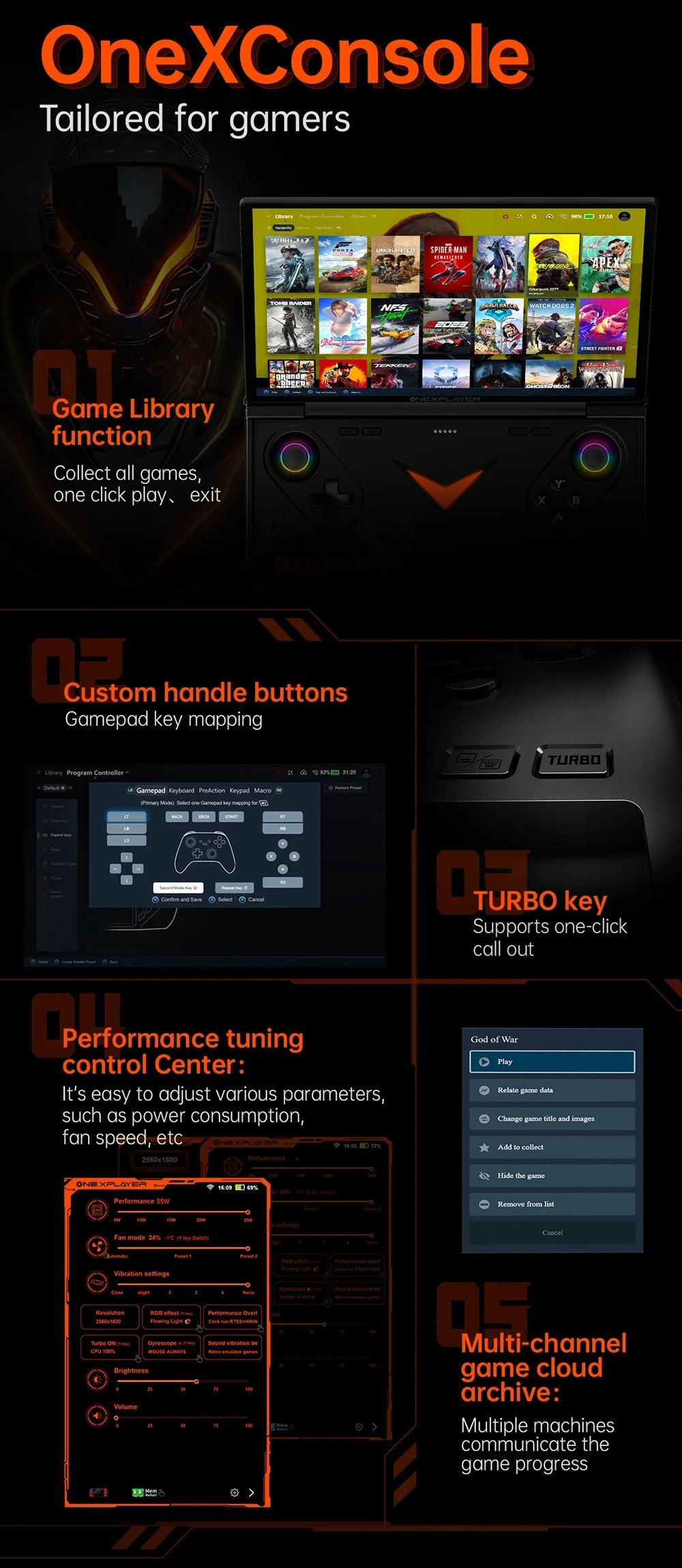 OneXPlayer G1 Gaming Laptop AMD Ryzen AI 9 HX 370 &amp; Intel Core Ultra 7 255H Portable 8.8 Inch 144Hz Dual-Mode Keyboard Computer