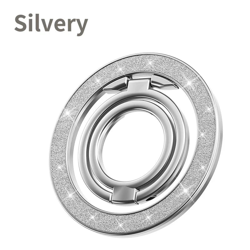 Luxurious and dazzling Mobile Phone Strong Magnetic Holder for Double-sided Magnet Stand Portable Folding Ring Bracket