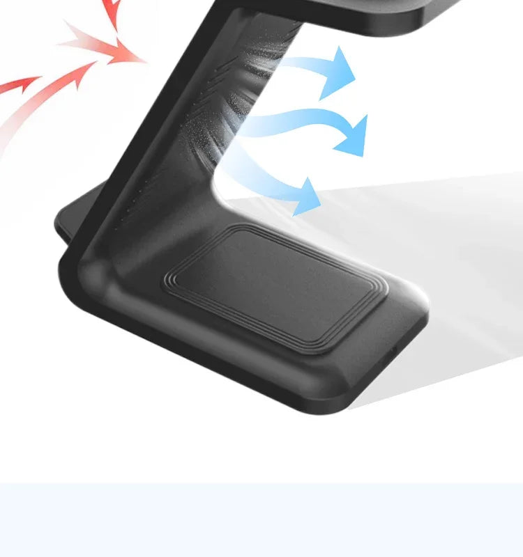 3 In 1 Wireless Charger Stand Fast Charging Station for iPhone 17 16 15 14 13 12 11 iWatch 10/9/8/7 Ultra Airpods Phone Holder