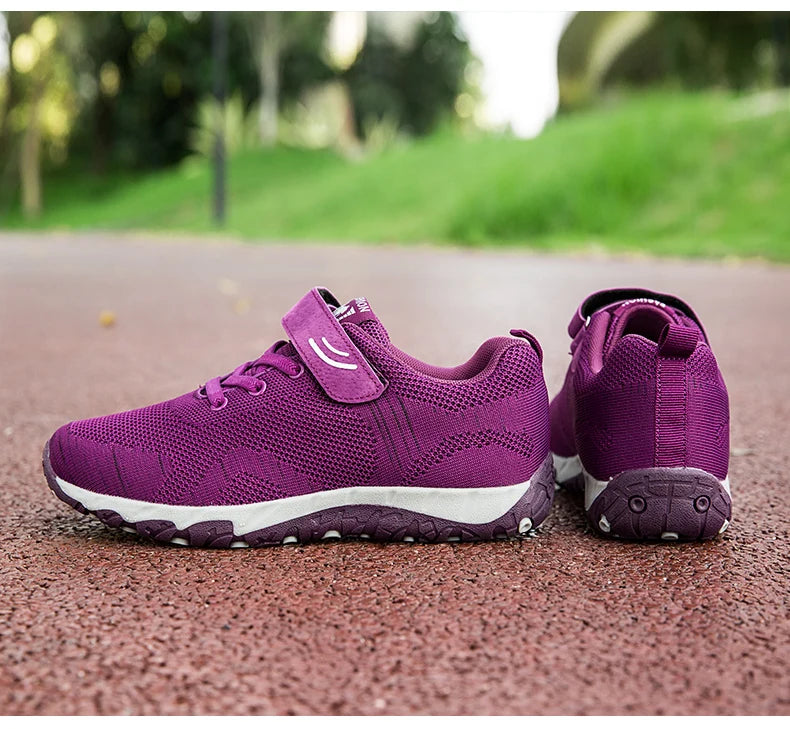 2024 Womens Dance Ladies Sport Shoes Breathable Walking Mesh Flat Shoes Woman White Sneakers Women Tenis Feminino Female Shoes