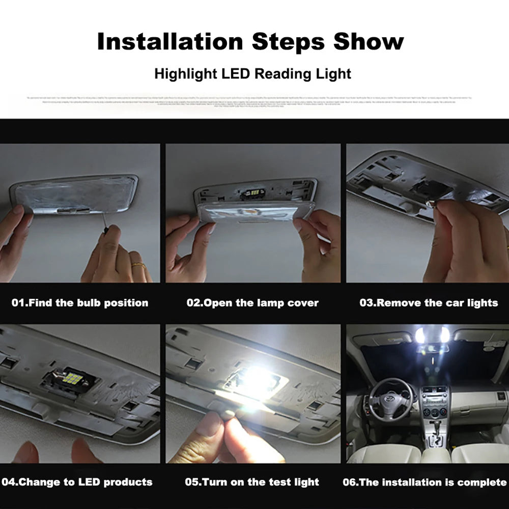 Car Interior Light LED Canbus For Audi A4 A2 A1 A3 A5 A7 A8 A6 8P 8V 8L 8T C5 C6 C7 D2 D3 8X Q3 Q5 Q7 B5 B6 B7 B8 signal Lamp