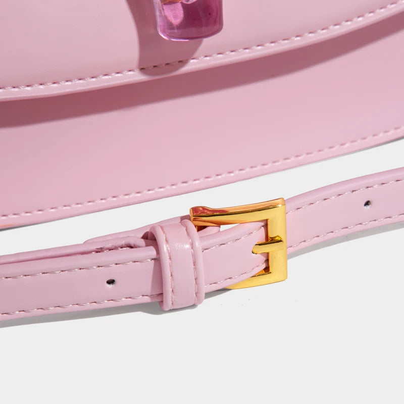 Classic Box Saddle Bags For Women Luxury Designer Handbags And Purses 2025 New In PU Acrylic Top Handle Small Underarm Shoulder