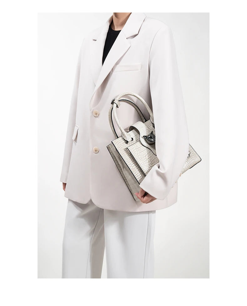 2026 NEW WOMEN'S HANDBAGS BUSINESS LADY GENUINE LEATHER ORIGINAL LUXURY BRAND DESIGNER OFFICE FEMALE BAGS CROSSBODY CAT PURSE