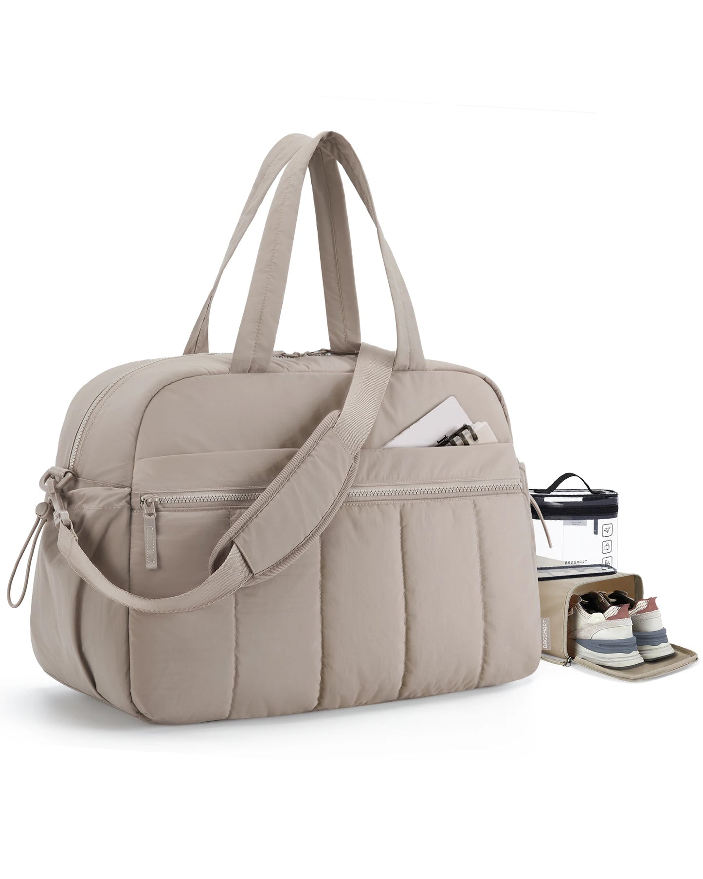 BAGSMART Women Duffle Bag for Travel with Wet Pocket Lightweight Water Resistant Carry on Weekender Gym Bag