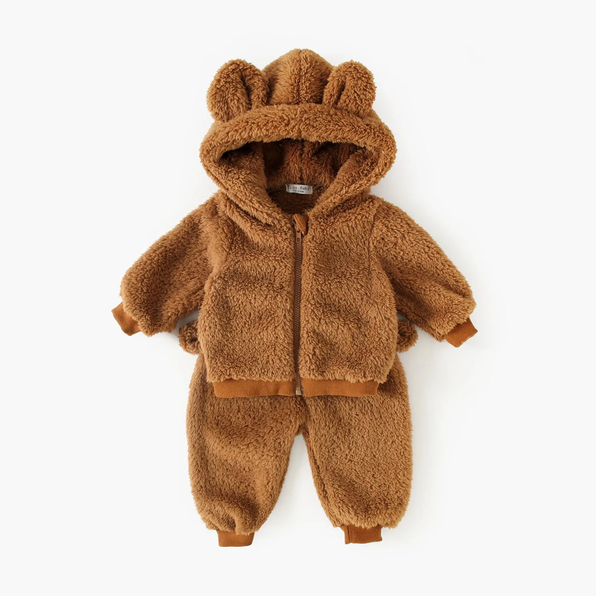 Sanlutoz Winter Warm Long Sleeve Baby Clothing SetsTops Zipper + Long Pants 2Pcs Cute